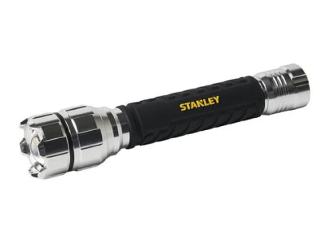 Stanley 500 lumen Battery Powered LED Hand Torch in Silver & Black