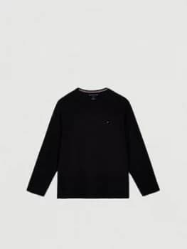 Tommy Hilfiger Stretch Slim Fit Long Sleeve T-Shirt - Black, Size 5XL, Men