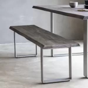Grey Wood Dining Bench - Caspian House