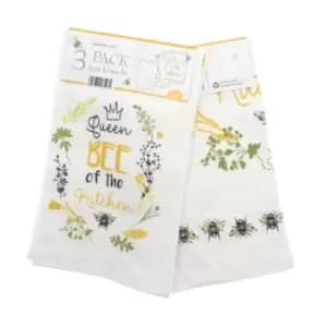 Country Club Kitchen Towels Queen Bee 3 Pack