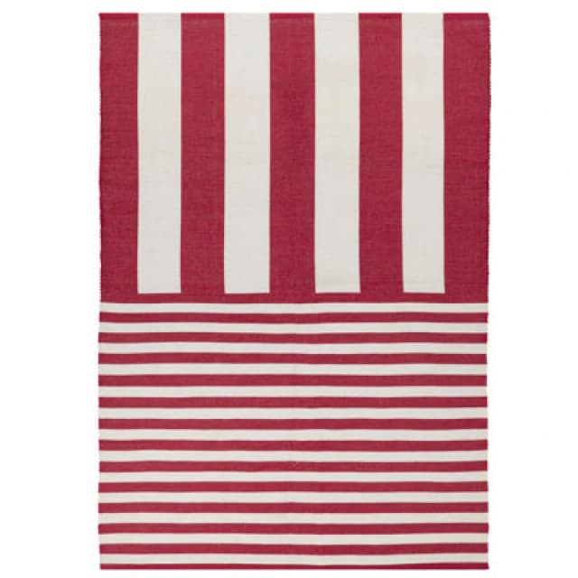 Furn Furn Deck Stripe Printed Indoor/Outdoor Rug in Red Size: 120cm x 170cm Red 120cm x 170cm Unisex 5025532823960
