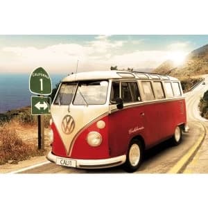 VW Camper Route One Poster