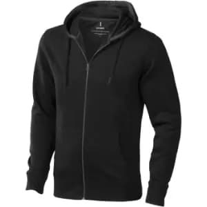 Elevate Mens Arora Hooded Full Zip Sweater (XL) (Anthracite)