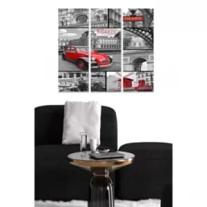 MDF4658166 Multicolor Decorative MDF Painting (3 Pieces)