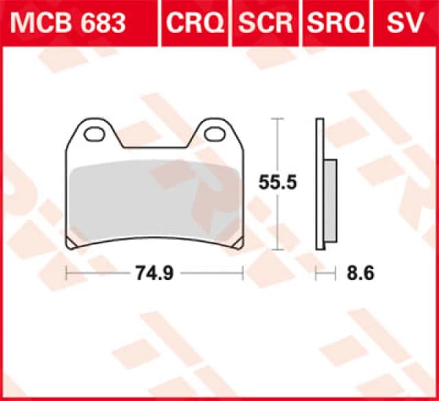 TRW Lucas Brake pad MCB683