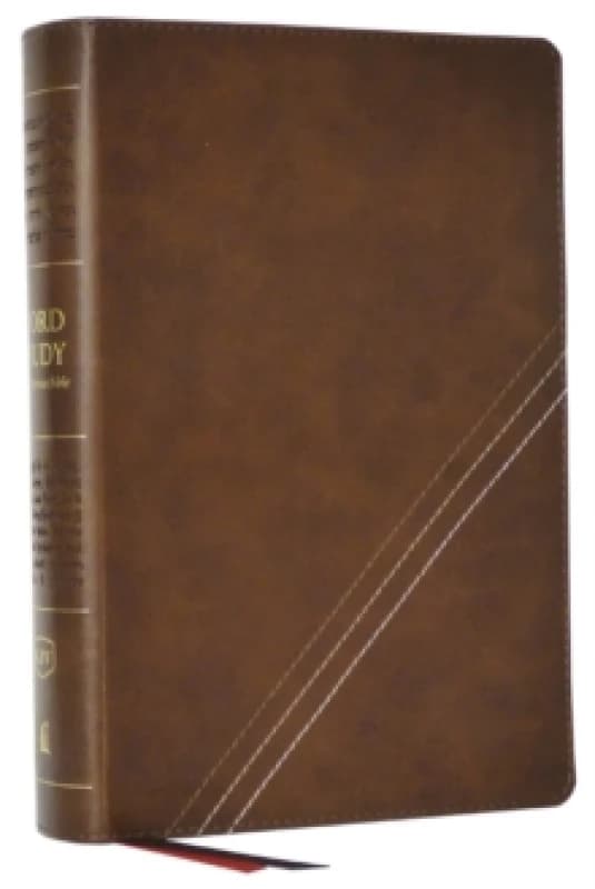 KJV, Word Study Reference Bible, Leathersoft, Brown, Red Letter, Thumb Indexed, Comfort Print. Leather / fine binding. By Thomas Nelson Books