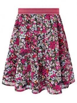 Monsoon Girls S.E.W. Ditsy Midi Skirt - Pink