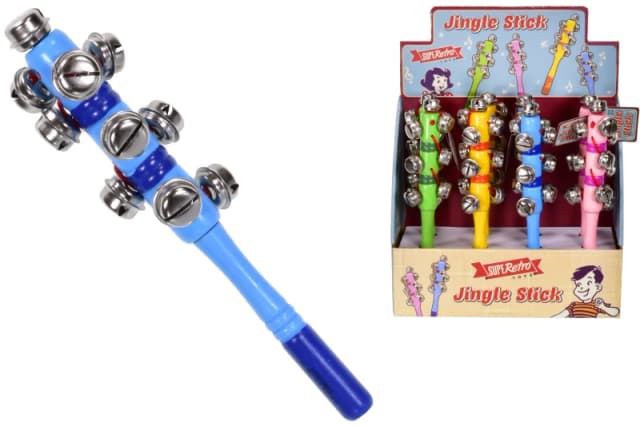 Kandy Toys Wooden Jingle Stick Bell Stick Musical Instrument Multi