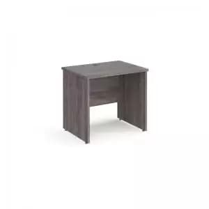 Maestro 25 straight desk 800mm x 600mm - grey oak top with panel end