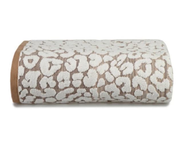 Allure Bath Fashions Luxury Jacquard Leopard Bath Sheet - Natural