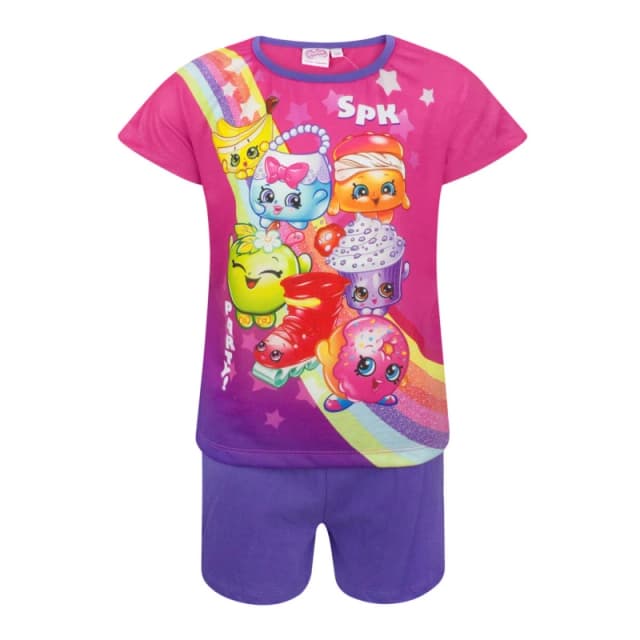Shopkins Short Sleeve Short Leg Pyjama Set Pink female