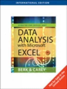 Data Analysis with Microsoft Excel by Kenneth Berk Paperback