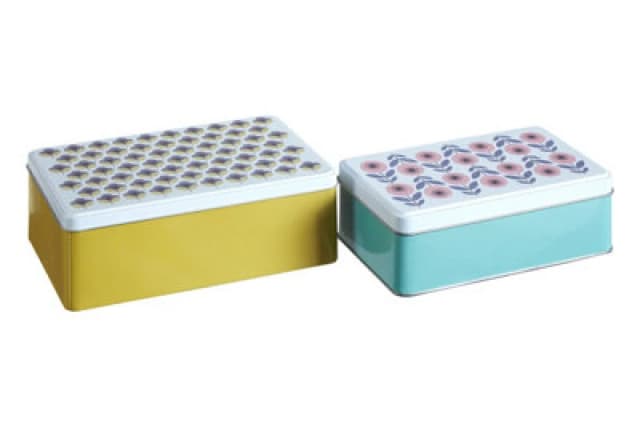 Premier Housewares Joni Storage Rectangular Tins Multi