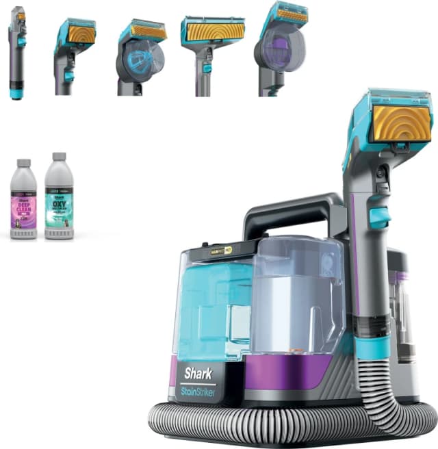 SHARK StainStriker HairPro PX250UKT Pet Carpet Cleaner - Dark Silver & Force Fuscia, Blue,Silver/Grey 622356303903