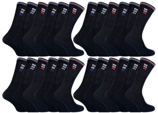 Sock Snob Sock Snob Men 24 Pairs Multipack Classic Sport Breathable Socks in White Size: 11-14 White 11-14 Male 5060910924587
