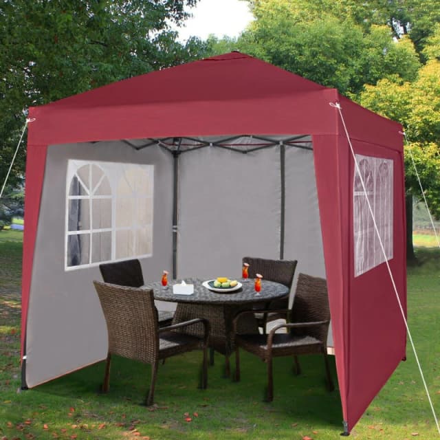 MCC DIRECT Mcc Direct - Mcc Premier 2X2m Pop-up Gazebo waterproof coating layer Marquee Canopy ws red GZ2117