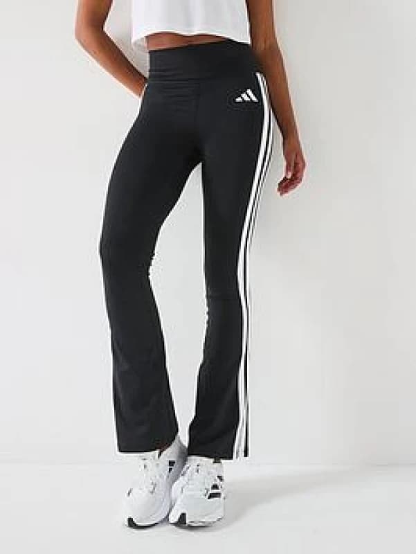 Womens flare leggings adidas Optime Essentials 3-Stripes Noir Female S