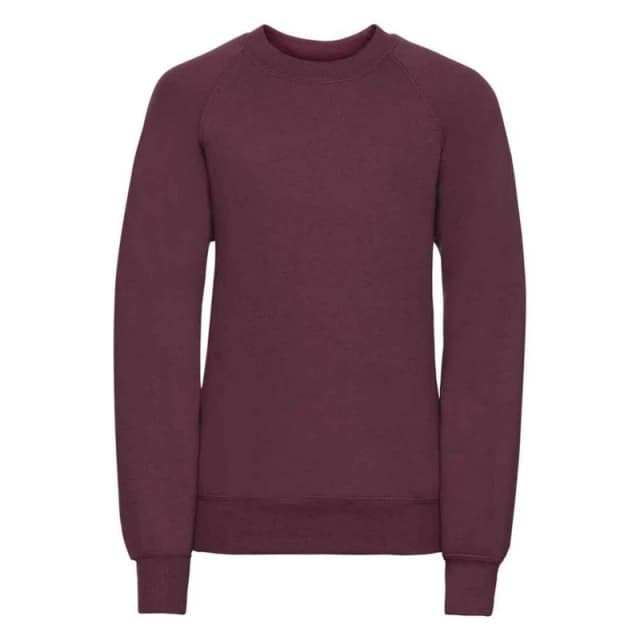 JERZEES Plain Red Sweatshirt in Burgundy Size: 3-4 Years Burgundy Unisex 3-4 Years