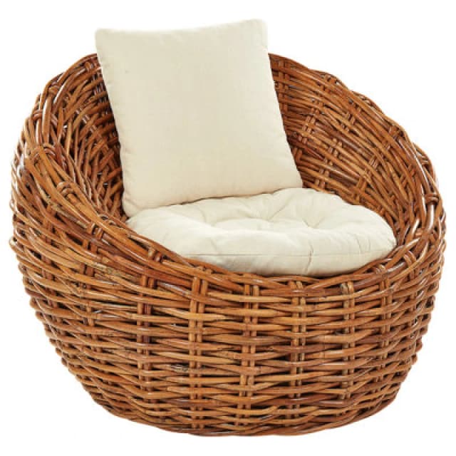 Beliani Garden Chair Lerici Rattan Natural