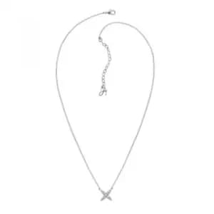 Ladies Adore Silver Plated 4 Point Star Necklace