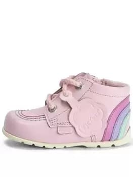 Kickers Kick Hi Baby Rainbow Boot, Pink, Size 2 Younger
