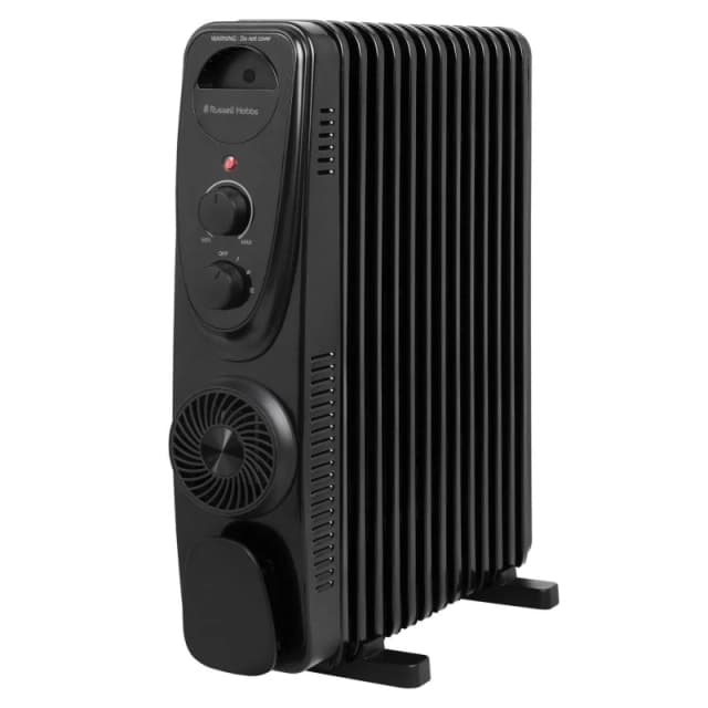 Russell Hobbs RHOFR2403B 2.5kW 13 Fin Manual Oil Filled Radiator Black unisex 13 Fin