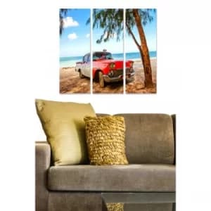 MDF548372638 Multicolor Decorative MDF Painting (3 Pieces)