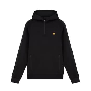 Lyle and Scott Sport Tape Hoodie Mens - Black