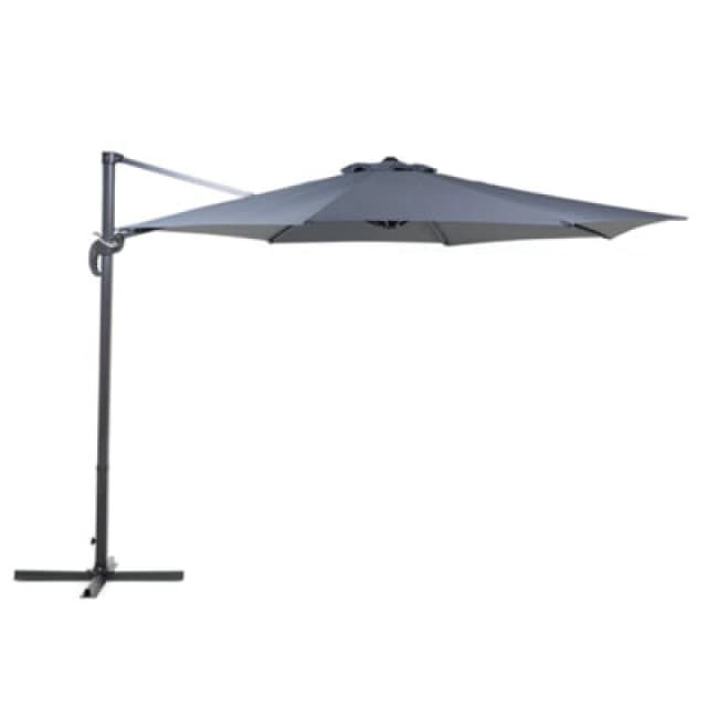 Beliani Cantilever Parasol 300 Cm Savona Dark Grey Grey