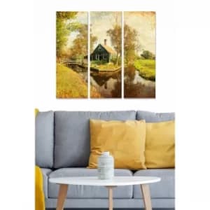 MDF245557024 Multicolor Decorative MDF Painting (3 Pieces)