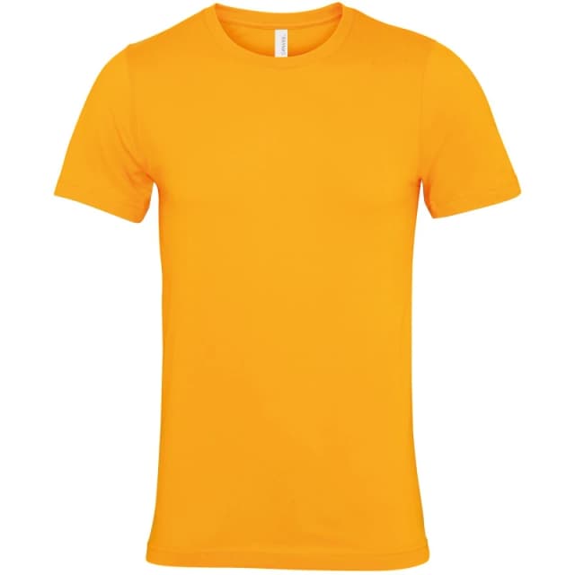 Bella + Canvas Mens Jersey Crew Neck T-Shirt in Gold Size: XS Gold Male XS