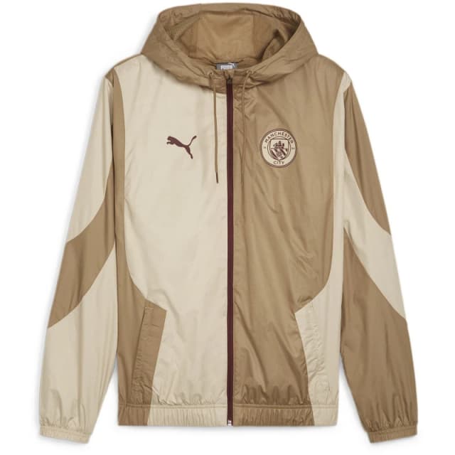 Puma Manchester City Pre-Match Woven Jacket Adults - Beige Beige S