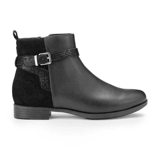 Hotter Haydock Ankle Boots Standard Fit Black-Lizard female 6 (39)