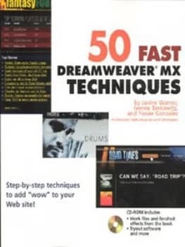 50 Fast Dreamweaver Mx Techniques by Janine Warner Paperback