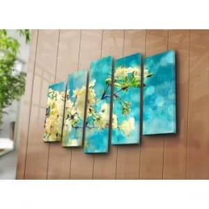 5PAT-10 Multicolor Decorative Canvas Painting (5 Pieces)