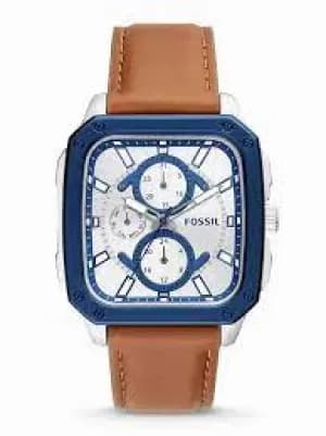 Fossil Men Multifunction Brown Leather Watch