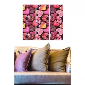 MDF63193367 Multicolor Decorative MDF Painting (3 Pieces)