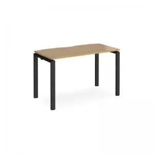 Adapt starter unit single 1200mm x 600mm - Black frame and oak top