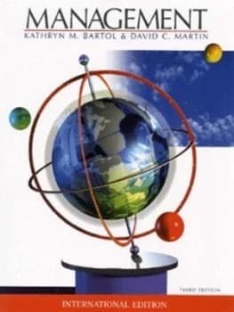 Management by Kathryn M Bartol and David C Martin Book