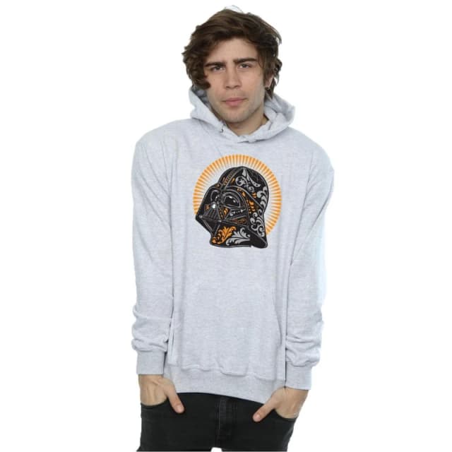 Star Wars Star Wars Men Darth Vader Dia De Los Muertos Hoodie in Grey Size: Small Grey S Male 5057245906227
