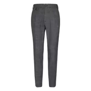 Calvin Klein Tapered Fit Check Trousers - Grey