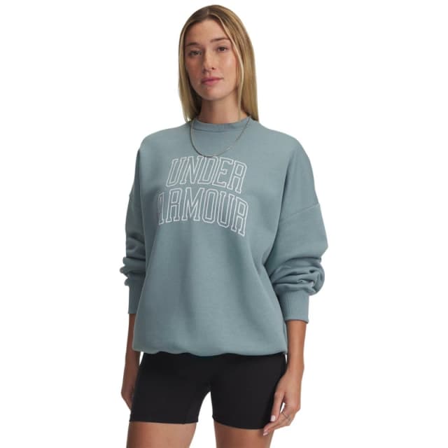 Under Armour Womens Varsity Crew Sweatshirt Serpentine female 10 (S)