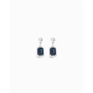 Unconventional Blue Faceted Crystal Earrings