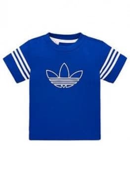 Boys, adidas Originals Outline T-Shirt - Royal Blue, Royal Blue, Size 0-3 Months