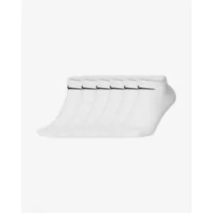 Nike Everyday Lightweight No Show Socks (6 Pack) - White - M