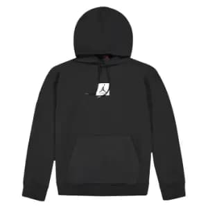 jordan M J ESSENTIAL STATEMENT FLEECE HOODY, BLACK/SAIL