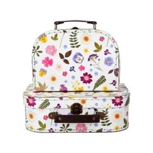 Sass & Belle Pressed Flowers 2Pcs Set Suitcases