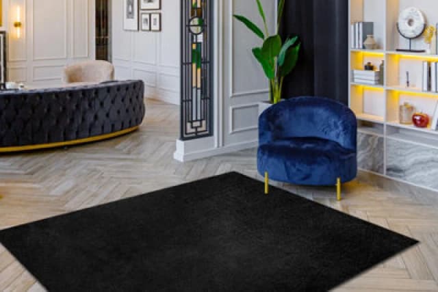 RugsX Carpet Visco Dark Grey 5 Plush, Imitation Of Rabbit Fur 60X100 Cm