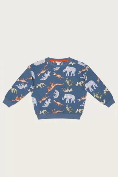 Glow in the Dark Dinosaur Print Sweatshirt