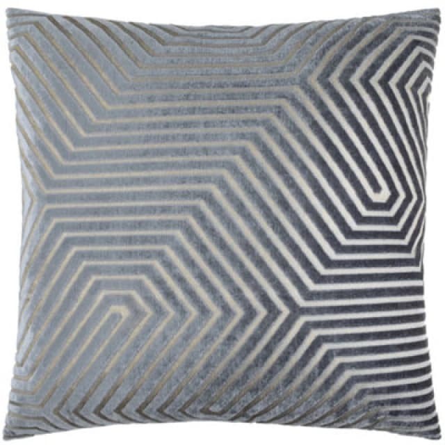 Paoletti Paoletti Evoke Cut Velvet Cushion in Grey Size: 55cm x 55cm Grey 55cm x 55cm Unisex 5025532354419